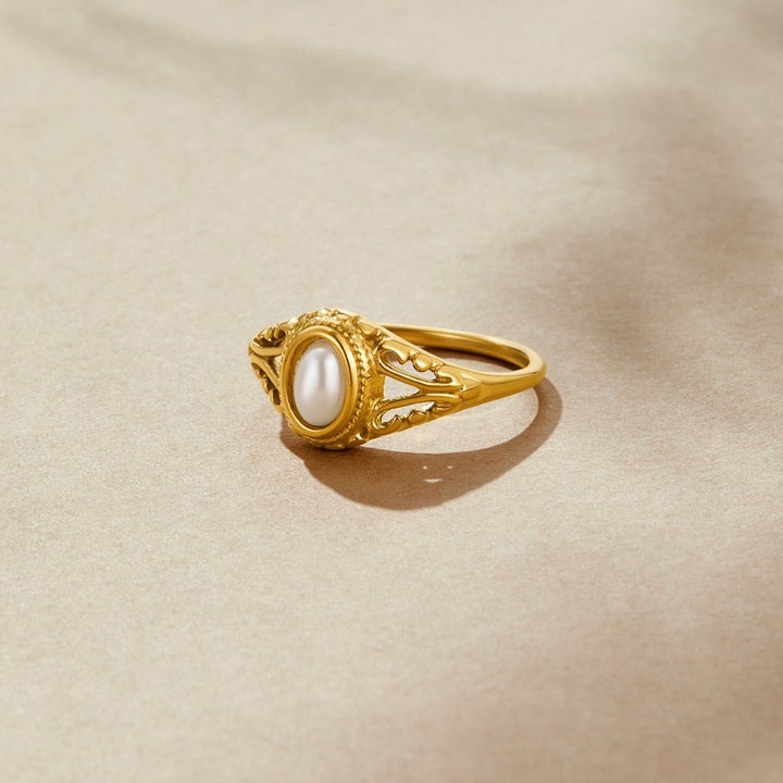 Royal – Anillo vintage con perlas naturales